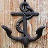 8 Pieces Rustic Cast Iron Anchor Hook Wall Hanger Decor Nautical Towel Coat Holder Nautical Ocean Beach Cottage Door Vintage Brown295s