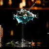 Vinglas med kreativt cocktailglas med halm transparent bägare spiny delfin