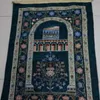 2PC ensemble de tapis de prière musulman Sejadah chapelet perles tapis de prière ensemble cadeau islamique musulman arabe articles unisexe Eid cadeau Ramadan ensemble cadeau 22259q