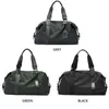 Duffel Bags 2023 Men's Travel Duffle Bag Dry/Wet Separation PU Leather Business Trip Women Weekend Fitness Ladies Yoga Gym