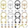 Tongue Rings 14g Captive Bead Broskörörhängen Horseshoe Separate Nos Ring Lip Hair Spiral Perforated Tape Byte BA DHGARDEN DH32I