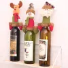 Christmas Wine Bottle Cap Set Cover Christmas Decorations Hanging Ornaments hat Xmas Dinner Party Home Table Decoration Supplies 916
