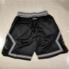 Short de basket-ball de l'équipe pour hommes Just Don 23, couleur noire, short de Sport de combat cousu, pantalon Hip Pop avec poche et fermeture éclair S179W