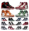 Hommes Femmes Jumpman 1 Chaussures Mid Light Smoke Grey Basketball Chaussures 554724-092 NOIR-BLANC baskets montantes Robe Chaussure aasd1