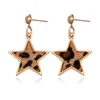Stud Earrings FYJS Unique Light Yellow Gold Color Alloy Star Point For Women Transfer Lucky Gift Jewelry
