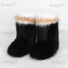 Boots Winter Shoe Women's Winter Fluffy Faux Fox Fur Boots Woman Plush Warm Snow Boots Luxury Footwear Girls' Furry Fur Bottes Fashion T230918