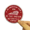 Old Indian Motorcycle American Icon 1901 äkta läderlapp broderade lappar 220y