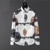 2022designer luxury mens dress casual print shirts for men long sleeve cotton paris slim fit womens shirt#L254V277O
