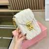 2023 Crossbody bag Matelasse Mobile phone bag Fashion trend Design Luxury brand single shoulder small capacity wallet Crossbody bag Leather fabric simple