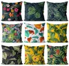 Travesseiro moderno tropical floresta tropical quadrado lance travesseiro/almofadas caso 43 53 vintage planta verde folha flor capa casa decore