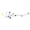 Tongue Rings 110Pcs Stainless Steel Eyebrow Navel Belly Lip Ring Nose Bar Body Piercing Jewelry Drop Delivery Dhgarden Dhkeb