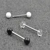 Dil Yüzükleri 100 PCS Akrilik Top Dil/ Meme ucu Halkası Barbells Bar 14G1.6mm Tutucu Vücut Piercing Mücevherat 14GX16mmx6mm/ 6mm D Dhgarden DHZ7C