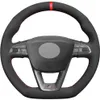 Черный замшевый красный маркер на руль автомобиля, чехол для Seat Leon Cupra R Leon ST Cupra Ateca Ateca FR2812