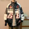 Kvinnorjackor Jaket Women Racer Jacket Vintage American Motorcycle Baseball Uniform Men's Spring Ruffian stilig high-end PU-läder Fried Street Wear L230916