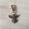 50pcs moda vintage gümüş alaşım melek cazibesi anahtarlık hediyeleri anahtar yüzüğü uygun diy anahtar zincirleri aksesuarlar mücevher12126