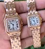 Orologi da donna in 30 colori Movimento al quarzo premium da 27 mm Orologio da coppia in oro rosa da donna con diamanti intarsiati Orologio da 22 mm Regalo con orologio a scatola