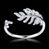 White Crystal Zircon Cocktail Party Ring Wedding Rings for Women Classic Personality Ladies Accessories276V