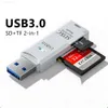 Считыватели карт памяти USB 3.0 Card Reader SD TF Card Устройство чтения карт памяти 2 в 1 Высокоскоростной адаптер для смарт-карт для портативных ПК Аксессуары L230916