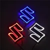 Car Styling 8 05 cm 8 cm bianco Blu Rosso 5D Distintivo posteriore Lampadina Emblema Logo led Lampada adesiva leggera per Suzuki Zuki Alto Jimny Swift285J