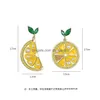 Eyebrow Jewelry Exquisite 14K Gold Plated Lemon Fruit Stud For Women Luxury Zircon Cz Leaves Earrings Gift Drop Delivery Body Dhgarden Dhkbm