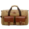 Sacs Duffel Weysfor Sac de voyage Toile multifonction en cuir bagage à main hommes fourre-tout grande capacité utilitaire week-end nuit