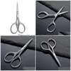 Scissors Stainless Steel Manicure Beard Trimmer Men Mustache Nose Hair Cutter For Household Diy Crafts 4.9 Drop Delivery Home Garden T Dhs3B