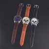 187Mens new quartz watches casual six hands 44mm digital multifunction calendar luminous belt brand watches