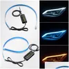 Dekorative Lichter 2 Teile/para 30 cm/45 cm/60 cm Flexible Wasserdichte Led-streifen Licht Auto Rohr Tagfahrlicht Scheinwerfer Lampe 12 V Blinker Dh4Pe