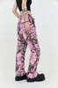 Herrenjeans MADE EXTREME Pink Losangela Style Vintage Freizeithose Hip Hop Straight Jeans Herren und Damen Distressed Denim 230915
