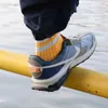 Herrensocken im Business-Stil, Baumwolle, gestreift, für Herren, einfarbig, weich, atmungsaktiv, Sommer und Winter, für Mid-Tube Street