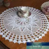 Handmade Crochet Doilies Lace Flower Tablecloth Cotton Doily Placemats Table Cover Mat Coasters Home Decor 50cm Round1256q