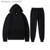 Mens Tracksuits Tracksuits Mens Hoodie Set Luxo Outono Preto Designer Impressão Carta Branco Arco-íris Cor Esportes Moda Algodão Cordão Top Manga Curta Tamanho S a XX