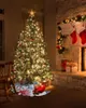 Decorazioni natalizie Poinsettia Pupazzo di neve Gonna per albero Base Copri tappeto natalizio per la casa