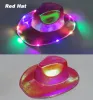 LED COLOTULL LIGHT UP COWBOY HATS NEON Sparkly Space Light Up Cowgirl HAT HOLOGRAPHIC RAVE FLUSSCENT HATS Party 916