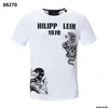 Men'S T-Shirts Pp Fashion Mens Designer Slim Fit Casual Rhinestone Short Sleeve Round Neck Shirt Tee Skls Print Tops Streetwear Coll Dhb5W