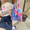 Abendtaschen Youda Cord Stoff Umhängetasche für Frauen Mode Tie Dye Stil Handtasche Große Casual Kapazität Shopper Tote