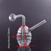고품질의 대전차 모양 물 담뱃대 창조적 인 명확한 수류탄 3D 미니 유리 오일 버너 봉 파이프 물 담배 담배 흡연 용 약초