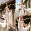 Elihav Sasson 2019 robes de mariée sirène col haut dentelle appliques dos nu fendu plage Boho robes de mariée grande taille robe de marie193K