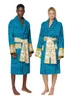 Халат Бархатный халат Халат Дизайнерский халат в стиле барокко Модные пижамы Мужские и женские Письмо жаккардовый с печатью логотипа Барокко с принтом на рукавах Ша