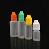 500pcs e液体ドロッパーボトル3ml 5ml 10ml 15ml 20ml 30ml 50ml 60mlのペットボトル付きの子どものキャップと薄いヒントbjdl用の空のボトル