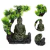 Ornamento de resina figura zen requintado antigo exclusivo criativo aquário estátua de buda decorações2546