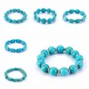 Bracelet de perles en cristal Turquoise de style 6, commande mixte, fait à la main, Anti-fatigue, diffuseur pour hommes et femmes, Fashio243I