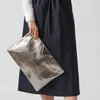 Sacs de soirée Mode Femmes Embrayages Surdimensionné En Cuir PU Enveloppe Pochette Solide Grand Sac À Main Brillant Fête 230915