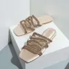スリッパの女性ブランドデザインレディースのためのフラットヒールの夏の靴