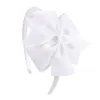 20 Pieces lot Pinwheel Hairbands For Girls Kids Handmade Plain Hard Satin Headbands With Ribbon Bows Hair Accessories CX2007142648