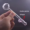 Unikalne mężczyzn penis szkła szklana rura olejowa 6 -calowa miska olejna 30 mm Ręka Ręcznie palenie rura wodna najtańsze proste szklane rury