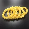 Venta al por menor, pulseras de Jade amarillo Natural de 10-16MM, pulsera elástica con gema de repuesto, joyería de moda para mujer 286D