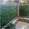 Decorative Flowers Wreaths Garden Plant Fence Artificial Faux Green Leaf Privacy Sn Panels Rattan Outdoor Hedge Home Decor 0.5X1M/ Dhuwn