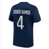 22 23 voetbalshirts Maillots voetbalshirt PLAYER 30 10 MBAPPE 7 HAKIMI SERGIO RAMOS WIJNALDUM 2022 2023 heren tenue sets uniform enfants maillot de foot