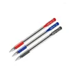 3 Stück Deli 0,5 mm schwarz rot blau öliger Gelstift Student Zeichnung Schreiben Schreibwaren Schule Bürobedarf Business Signatur Werkzeug Geschenk